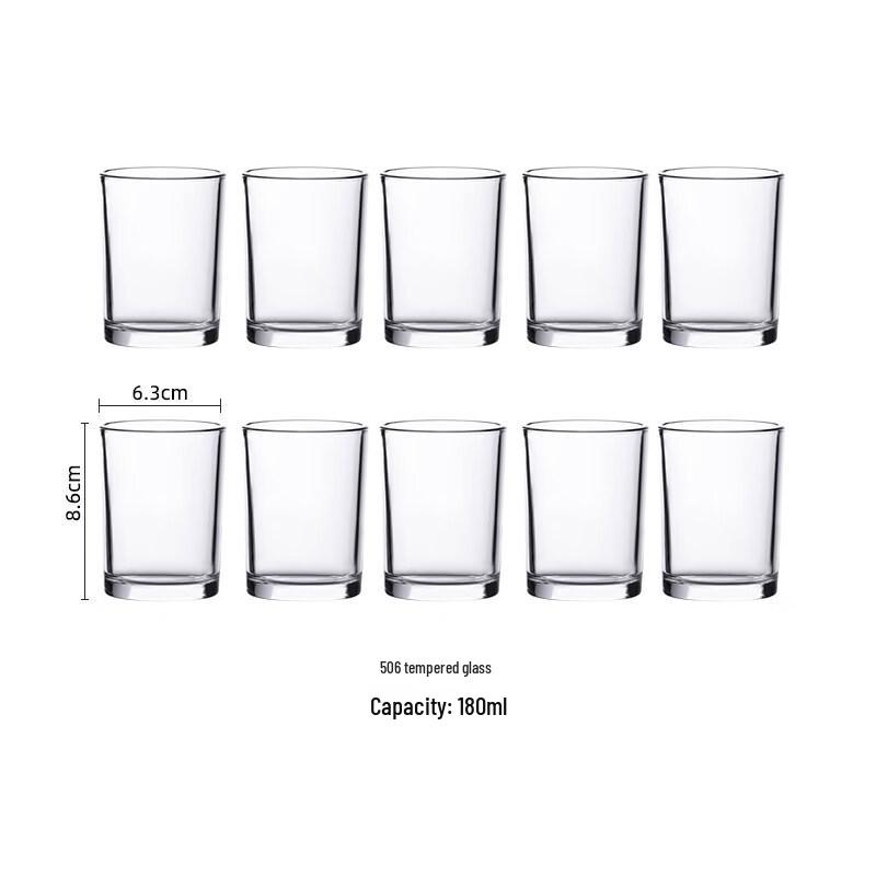 ZISIZ Handmade Transparent Tempered Glass Cup