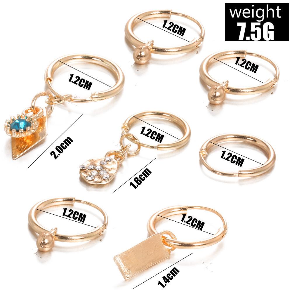 Vintage Gold Color Ball Cross Heart Geometric Earring Set for Women Gift Punk Fashion Crystal Pearl Stud Earrings Jewelry