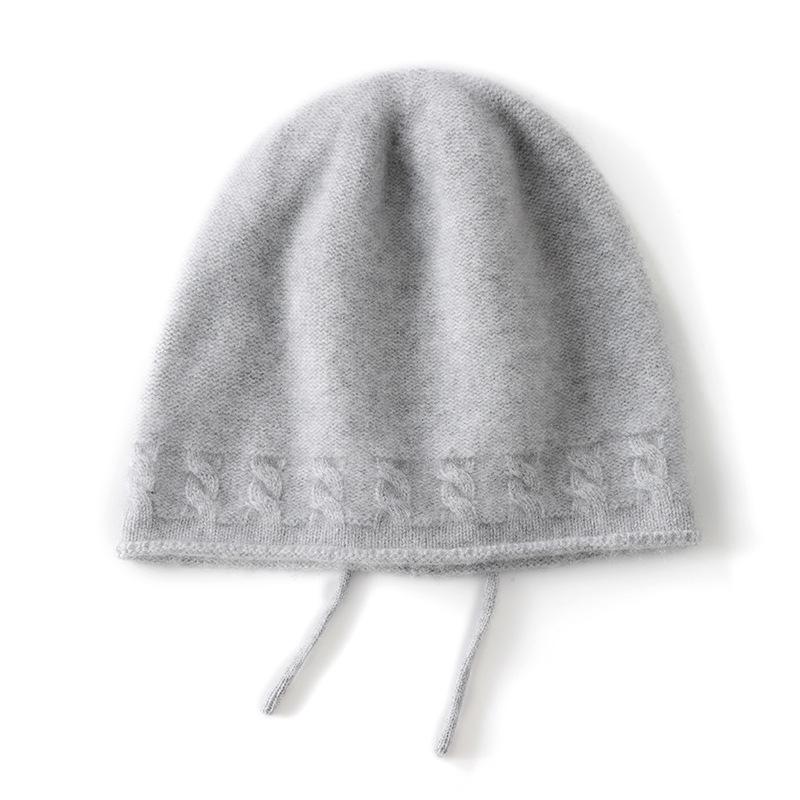 Winter new cashmere hat women's sports outdoor riding ear protection warm head hat drawstring sleeve head cold hat