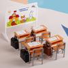 1:12 Dollhouse Miniature Simulation Classroom Desk Blackboard Book Bag Furniture Home Model Decor Toy Doll House Accessories