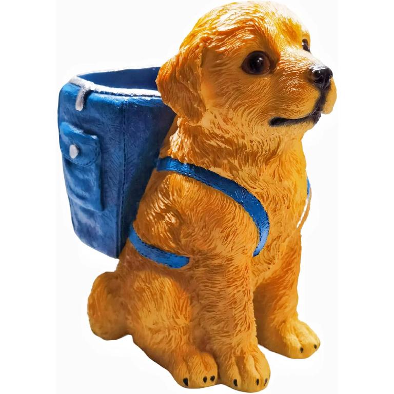 Cute Dog Pen Holder & Desk Organizer,Handmade Non-Toxic Resin Storage Compartment for Office, School & Home | Adorable Gift for Dog Lovers Who Love