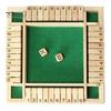 Tabellone del Gioco Shut The Box con 2/4 Dadi a Quattro Lati per Bambini Adulti Famiglia Educativo in Legno Matematica Numeri Strategia Giocattolo Chiudibile Accessori Notturni 4 Giocatori