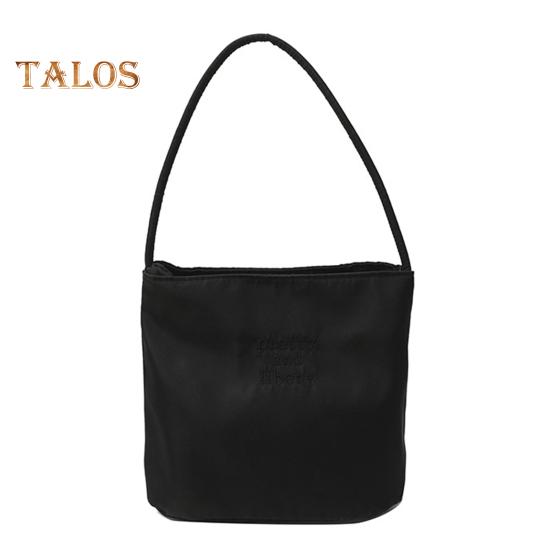 Women's Shoulder Bag Nylon Solid Color Tote Bag Portable Ladies Casual Handbag Commuting Sac for Work Street Daily Outings
