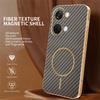 For OnePlus Ace 2V/Nord 3 5G Phone Case Carbon Fiber Textured Electroplated TPU Back Cover