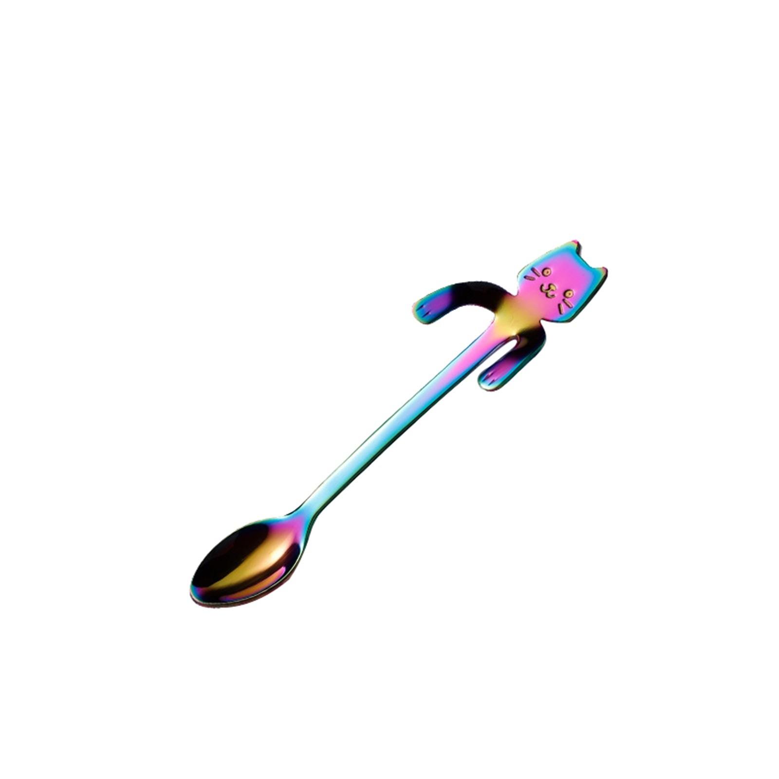 

4 шт. Мини Кошка Котенок Чай Суп Сахар Десерт Приправа Ложка A
