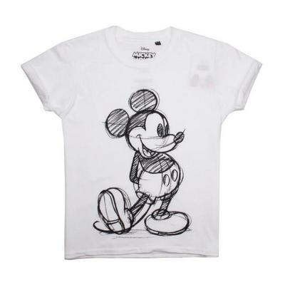 T-Shirt mit Micky-Maus-Skizze für Mädchen