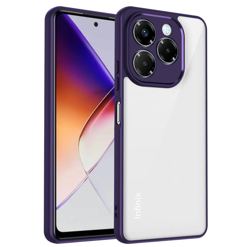 Infinix Note 40X 5G X6838 Case Plating Silicone Bumper Shockproof Clear Back Cover Hard Phone Case for Infinix Note 40X 5G X6838