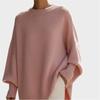 Neue Damen Herbst- und Winter-Pullover mit Rundhalsausschnitt und langen Ärmeln, gestrickter Pullover, lockerer lässiger Stil, einfarbiger Damen-Freizeitpullover