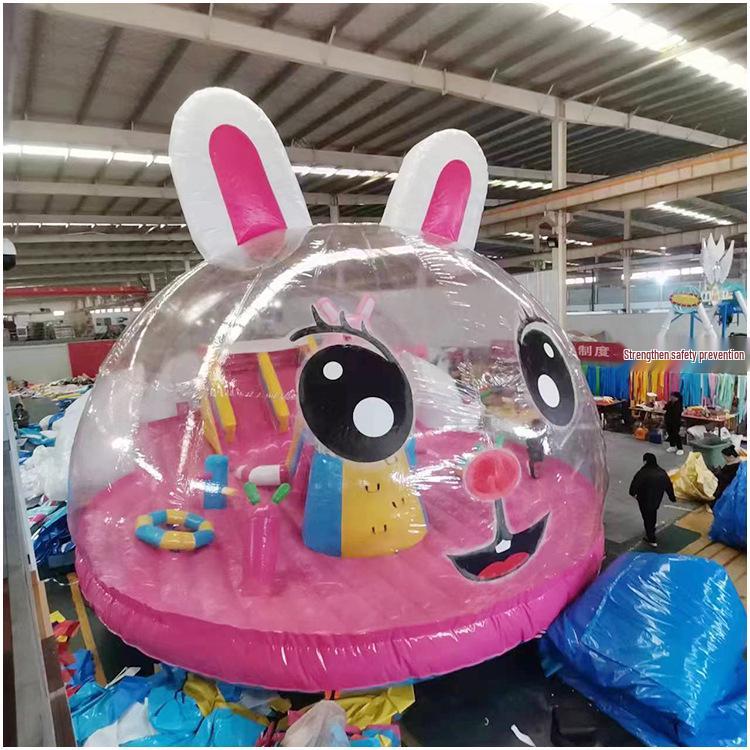 Inflatable Transparent Bubble House Tent - Outdoor Starry Sky Crystal Bouncy Castle for Kids