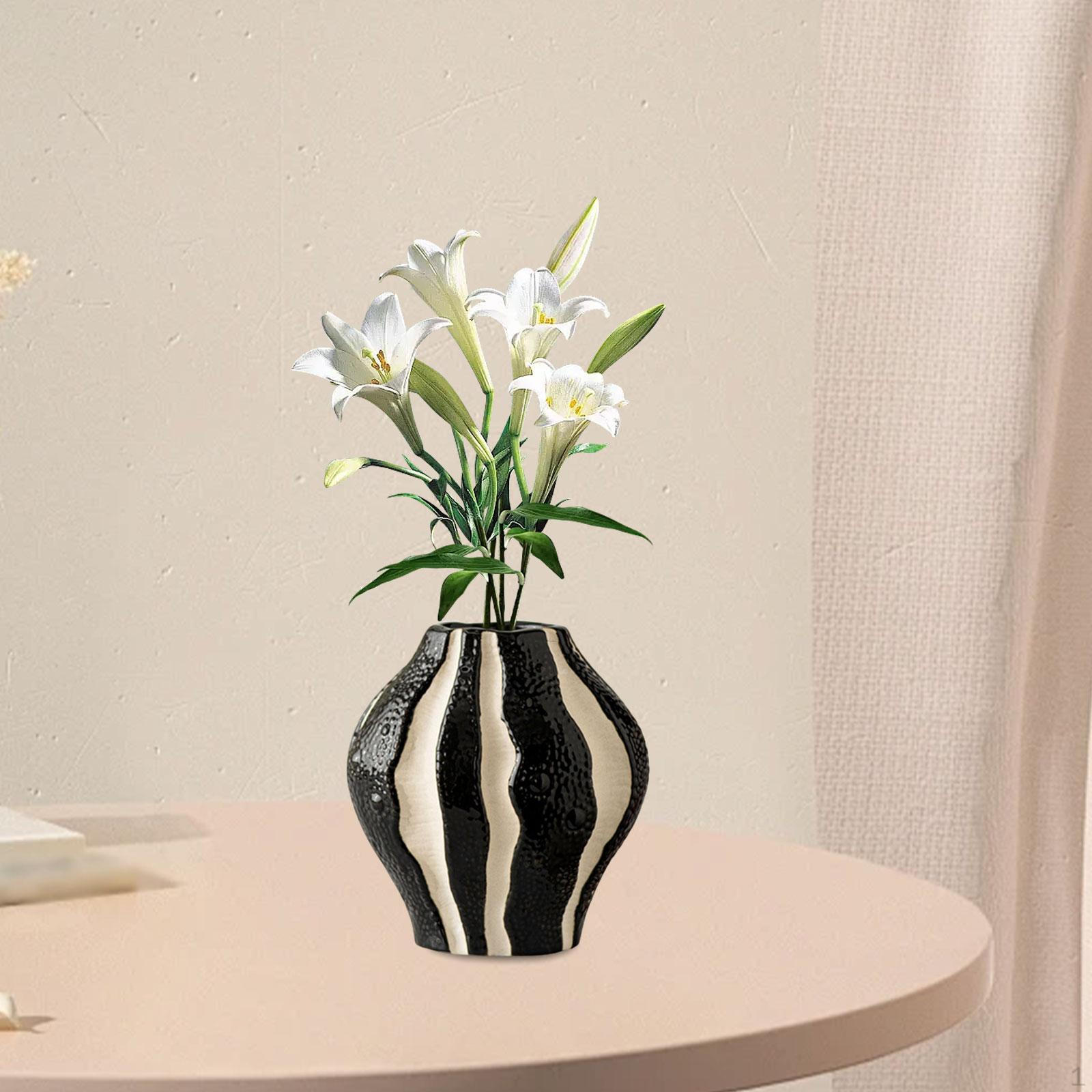 

Керамическая ваза декоративная подарочная цветочная композиция для стола, центральный элемент домашнего декора, контейнер для растений Short vase