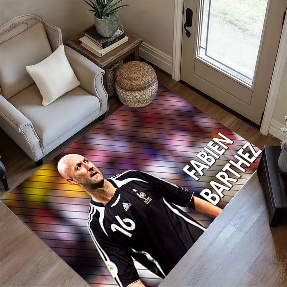 Football Player Action Floor Rug Office Rug Suitable for Entryway Outdoor Foyer Dining Room Anti-slip Rug Decorate Offices