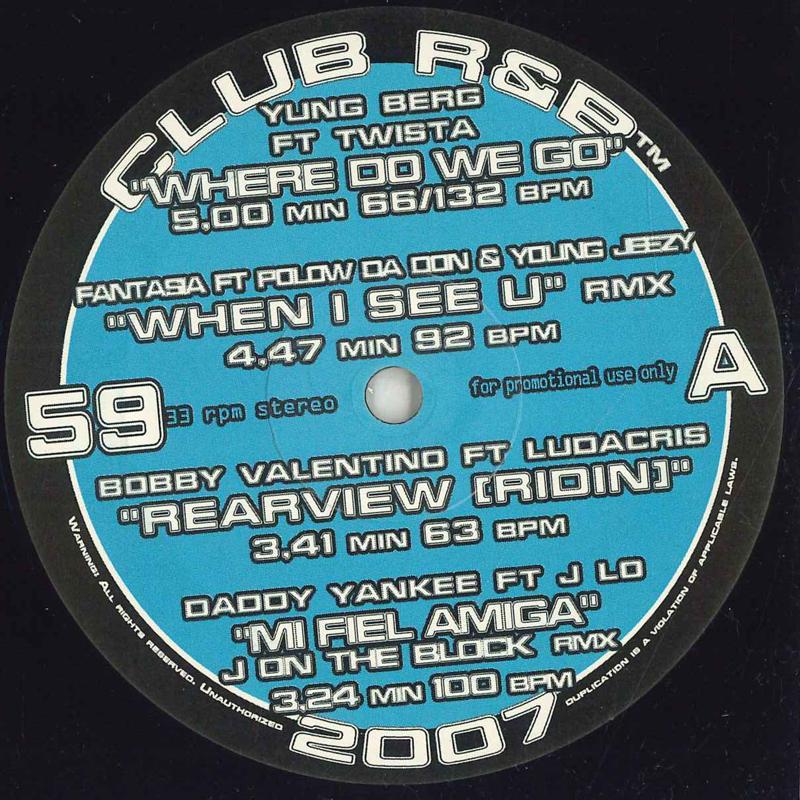 

12inch Record VARIOUS - Club R&b 59 NONE NOT ON LABEL 2007 US Rap & Hip-Hop/R&B Used