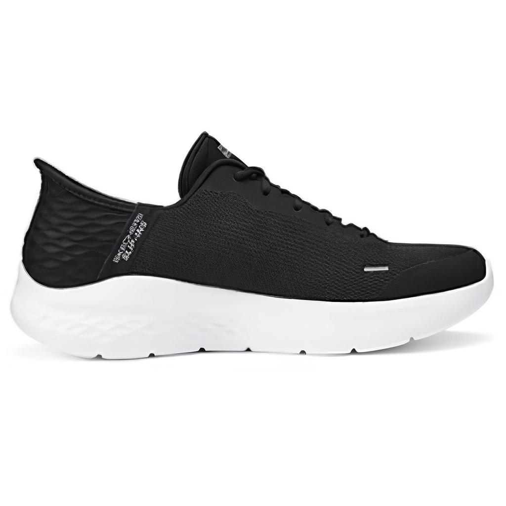 Skechers Slip-Ins Lace-Up Low-Top Flash Fit Technology Running Shoes Men Sneakers Black White 220934-BKW