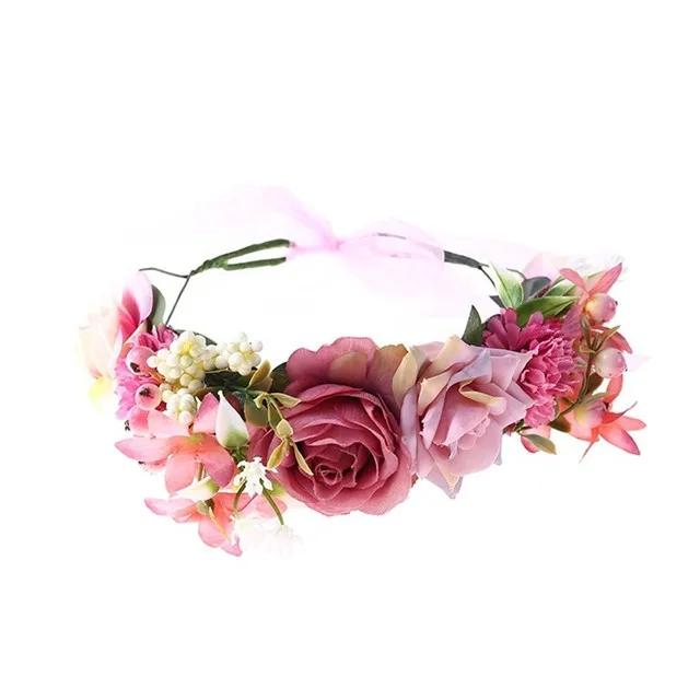 Korean Fashion Imitated Pearl Crowns Girls Bridal Wedding Headband Floral Flower Headband for Girls Adult Hair Accessories