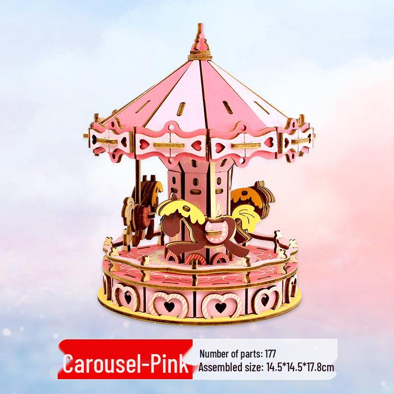 3D Wooden Ferris Wheel Puzzle - Educational DIY Gift for Kids