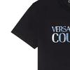 Versace Solid Letter Crew Neck Short Sleeve T-Shirt Men tops Black E72GAHP02-ECJ01P-EOT5