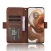Flip Case for Motorola Edge 50 Ultra, Card Slot, Brown