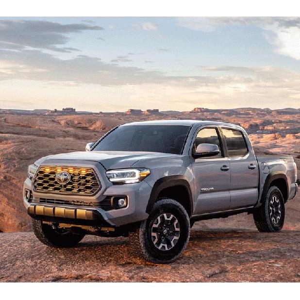 4 in1 Grille Lights For Toyota Tacoma 2020 2021 Car LED Strobe Light Warning Daytime Running Lamp For Tacoma DRL Amber Lights