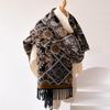 Women's Ethnic Bohemian Shawl: High-End, Thickened, Warm Jacquard Snood Scarf for Autumn and Winter