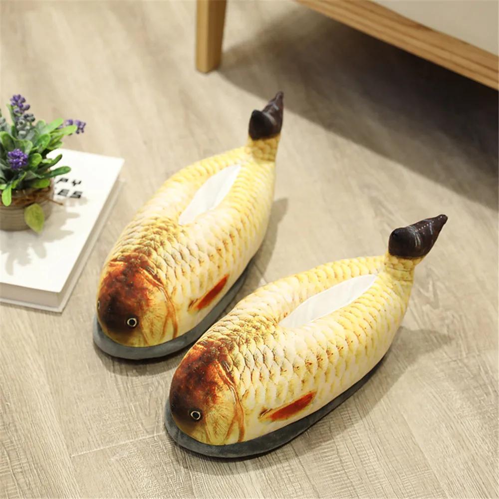 

зимние пушистые тапочки женские тапочки с акулами милые тапочки с мультяшными животными теплые домашние тапочки мужские и женские парные тапочки 45 36 жёлтый