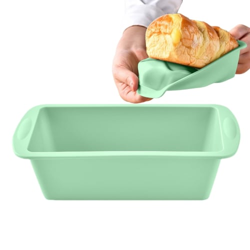 Cordoode Rectangular Silicone Toast Pan, Rectangular Silicone Cake Pan, Nonstick Bread Pan - Easy Release Baking Pan for Muffins, Loaf Pans, Cake Pans