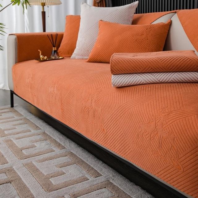 

Четыре сезона Универсальный нескользящий диванный полотенце для гостиной шенилл диванная подушка чехол для кресла полотенце Fawn Animal диванный коврик 45x45 pillowcase 1pc