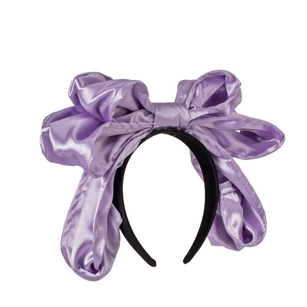 Lovely Bowknot Headband Satin Cosplay Hair Hoop Fashion Lolita Hair Band  Costume Decoration