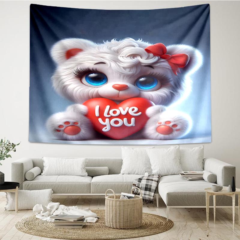 Teddy Bear Night Sky Tapestry Hanging for Bedroom,Livingroom, Playroom,Decor Art Room Wall Tapestry Holiday and Birthday Gifts