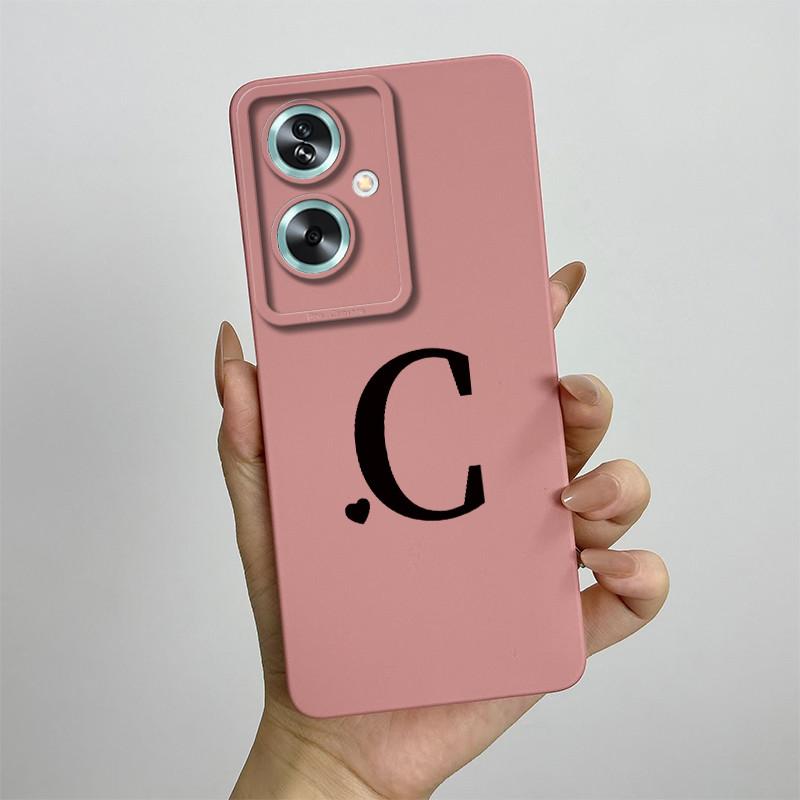 For Oppo A79 Case OPPO A79 5G Phone Case Oppo A79 Cover OPPO CPH2553 Cute Initial Letters Square Silicone Shockproof Back Cover
