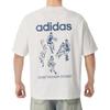 Adidas T Shirts Unisex White Crew Neck Moderate Straight Fit JX9127-