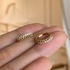 Pendientes Geométricos Brillantes de Zirconia con Chapado de Plata de Ley 925 y Oro de 18K Incrustado para Mujer Joyería Ligera de Lujo para Fiesta y Boda