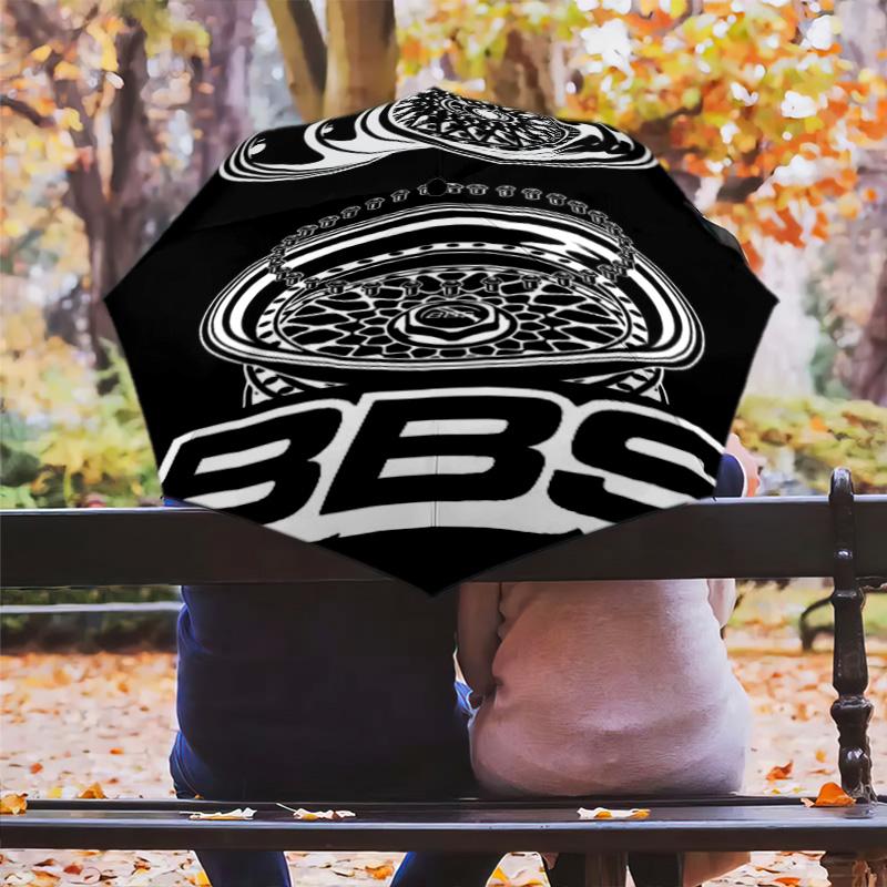 BBS Wheels: Precision Style Folding Umbrella 8 Paraphenoid Bones Suitable for All Seasons Sun Umbrella Outdoor Travel