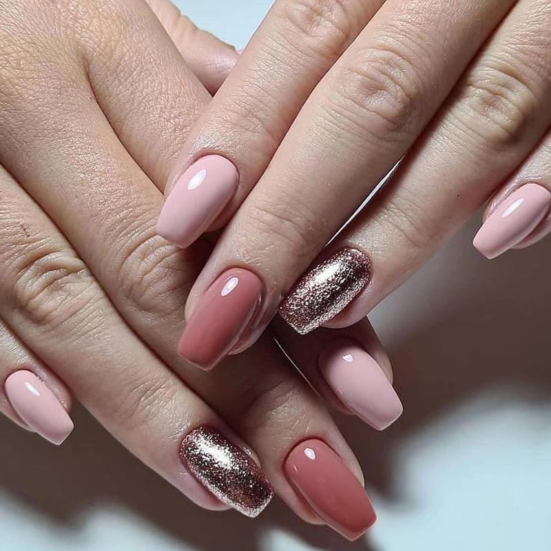 24Pcs Love Ballerina Press On Nails Set Full Cover Artificial Fake Nails Professional Adhesive Free False Nail Art