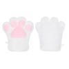 LONTG Cosplay Halloween Cute Cat Bear Paw Panda Gloves with Paw Fluffy and Warm Animal Gloves for Adults and Cosplay Winter Funny Cold Weather White