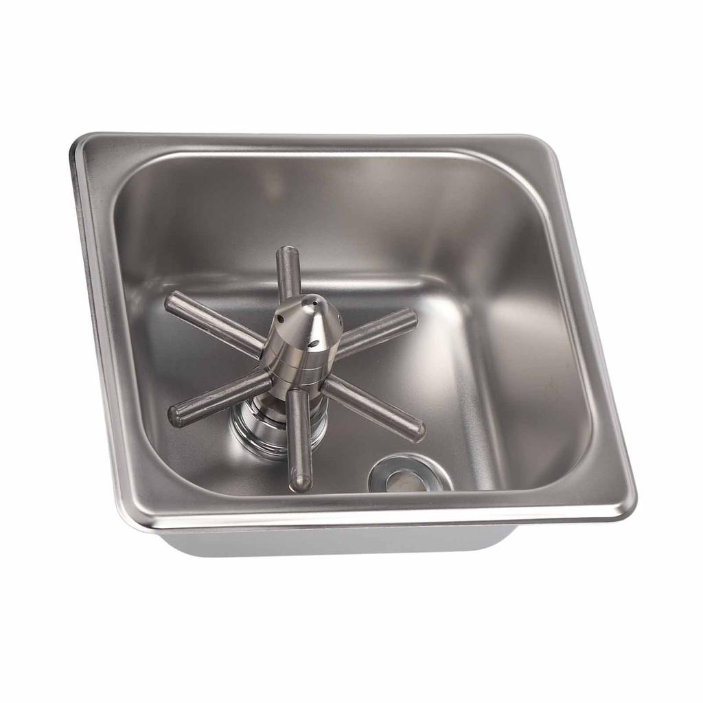 Płuczka do szkła w zlewie kuchennym, myjka do szklanych kubków ze stali nierdzewnej do hotelowego baru, kawiarni