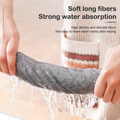 Kitchen Soft Cleaning Towel Charcoal Fibre Cleaning Cloth Dishcloth Absorbent Non-stick Oil Rags Pot Dish Washing Wipe Cloth