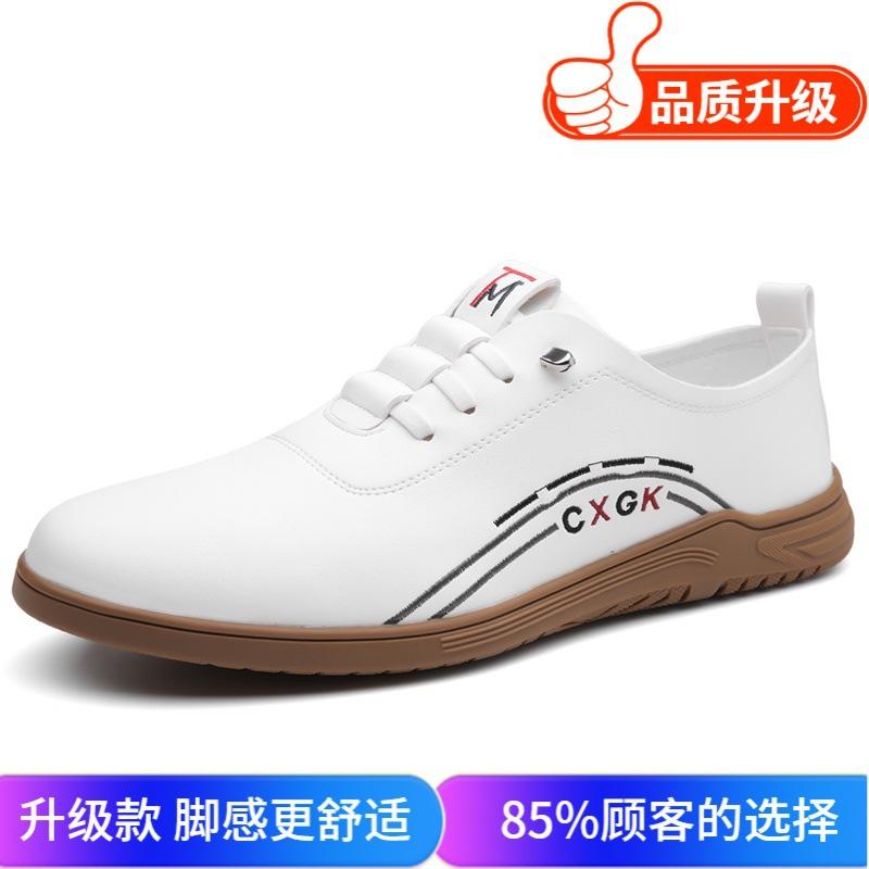 Men's Shoes 2025 New Men's Casual Leather Shoes British One-pedal Business Men's Middle-aged Dad Shoes Soft Leather Shoes