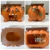 Halloween Pumpkin Tissue Box Holder Holder, Resin Decorative Facial Funny Face Spooky Desktop Organizer Cover for Home Office Kitchen Living