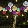 Outdoor Waterproof LED Rattan Ball String Lights for Tree Decoration - Flashing Holiday Lighting for Christmas and Spring Festival