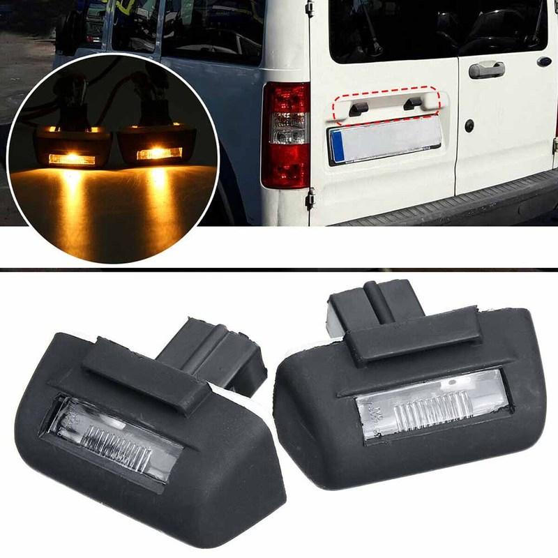 2PCS For Ford Transit License Plate Light Rear Number Plate Lamp MK6 MK7
