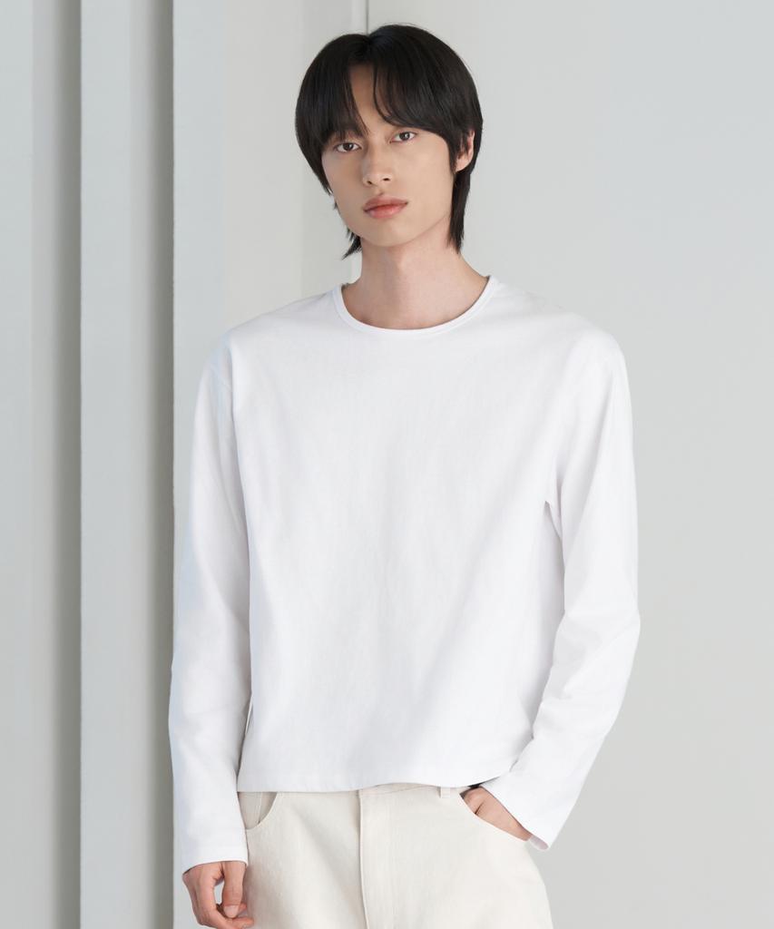 HYOJI 26 Fw U-Neck Long Sleeve Crop T-Shirt (3 Colors)