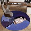 Mr. Bean Chair Mat Round Carpet - Home Decor, Sofa Rug, Office Mat, Gift for All Rooms0474b