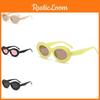 Retro Elliptical Frame Sunglasses For Men And Women Uv400 Polarized Fashion Outdoor Shield