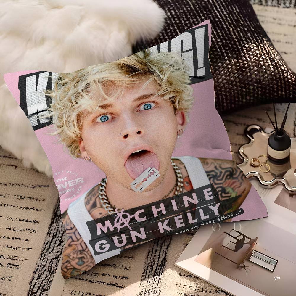 M-Machine Gun Kelly-y Pillow Cover for Bedroom Room and Living Room Sofa Decorative Cushion Cover