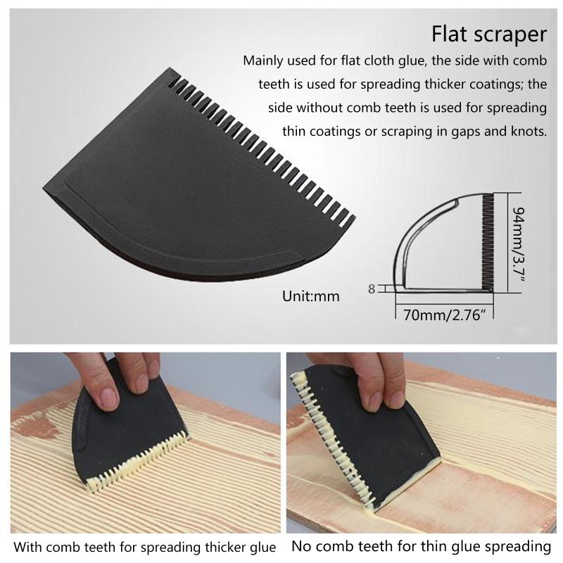 4 Pieces Woodworking Arts Crafts and Glue Spreader Applicator Set 1 Tray 1 Comb for Wodworking Arts Crafts Around The