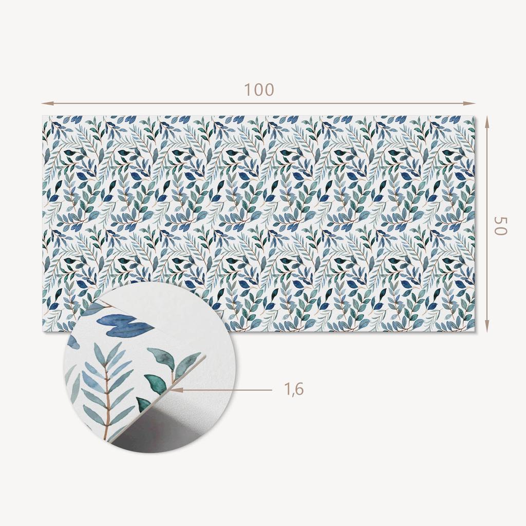 Panel Winylowy Z Wzorem Do Salonu Samoprzylepny 100X50 Cm Roślinny Wzór Na Tle