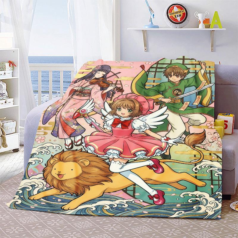Cardcaptor Sakura Anime Throw Blanket Flannel Soft Warm Lightweight Blanket for Bed Sofa Home Decor -QJY