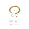 Eetit Stainless Steel Gold Color Chain Bangle Bracelet for Women