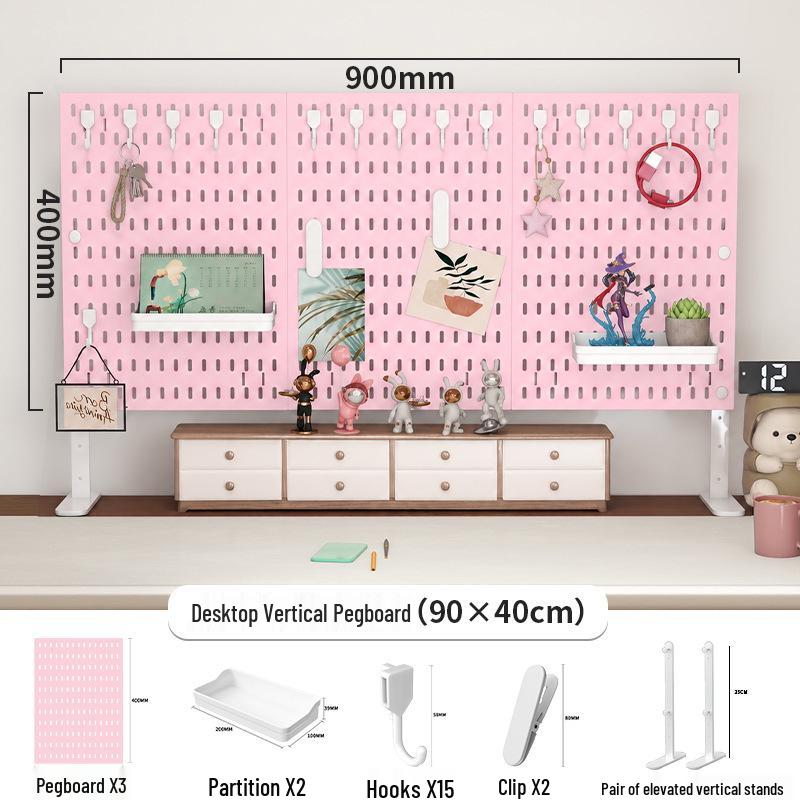 Desktop DIY Pegboard: Large Accessory Holder for Office or Home Desk, Clamp-Standing Storage, Hanging Rack, Countertop Decoration Display.
