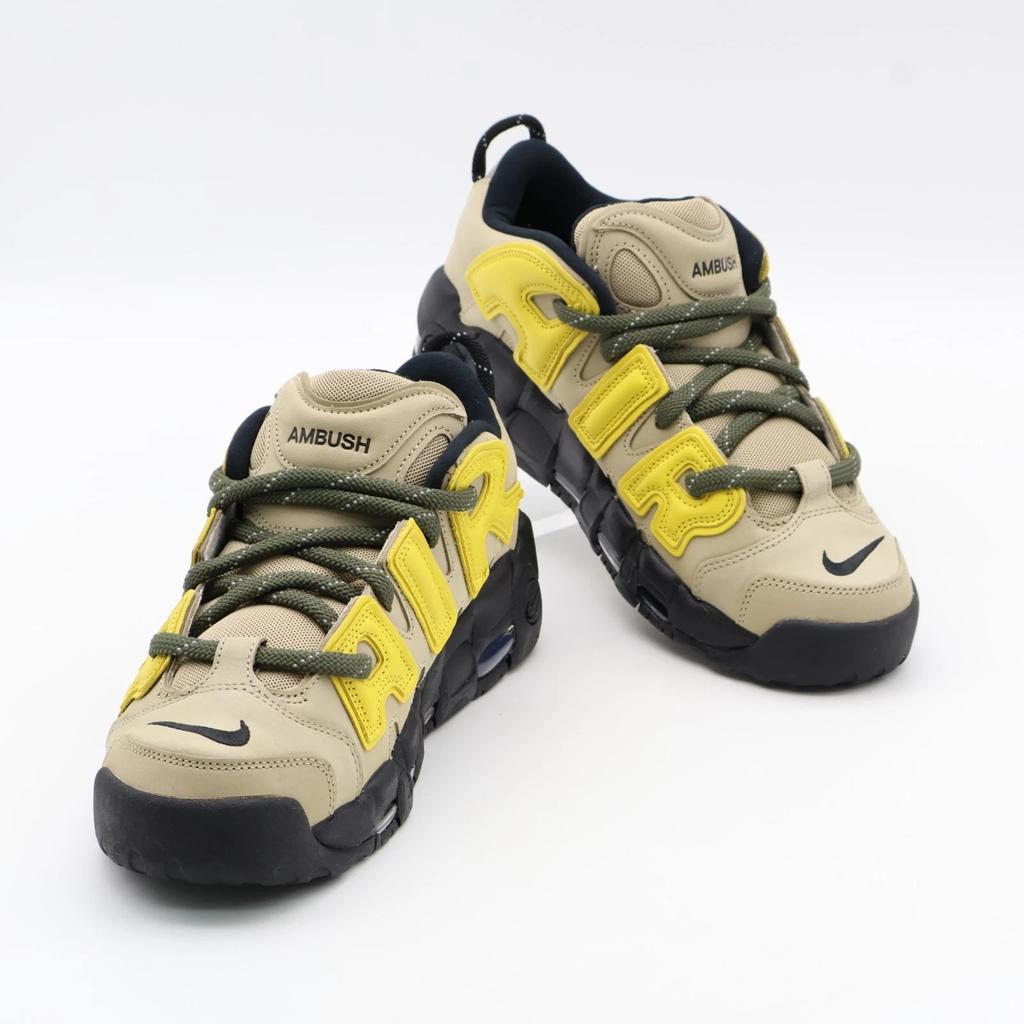 FB1299-200 AMBUSH Nike Air More Uptempo Low Vivid Sulfur Limestone (Men's)